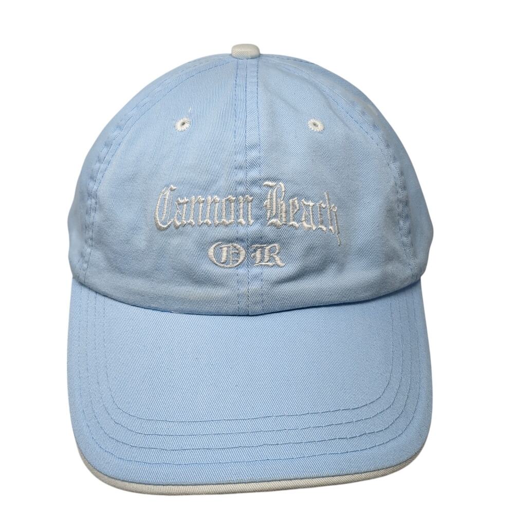 Cannon Beach Strapback Baseball Cap Blue One Size Adjustable Embroidered Polar